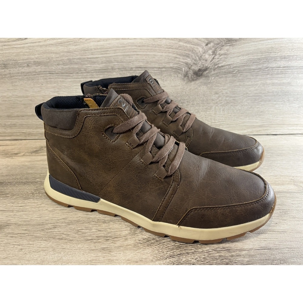 B-52 Bullboxer Mens Side Zip Lace Up Shoes Mid Size 11 Brown 211X58452A